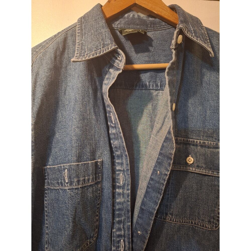 VTG Lauren Jeans Co Ralph Lauren Denim Button Down Shirt L NWT - Picture 6 of 16